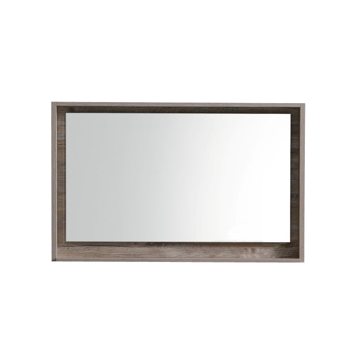 40” Wood Framed Bathroom Vanity Mirror with Shelf Available in Nine Co