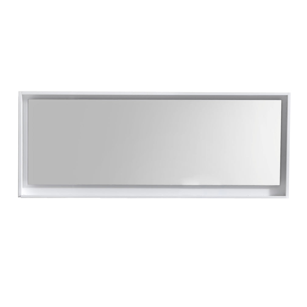 70” Wood Framed Bathroom Vanity Mirror with Shelf Available in Nine Co