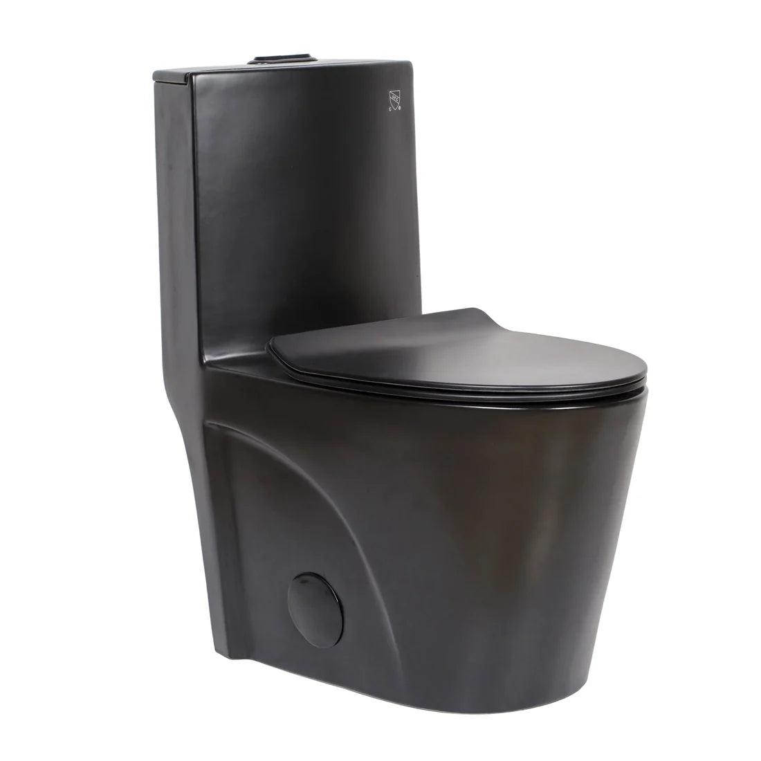 Matte Black Dual-Flush Siphonic One-Piece Toilet