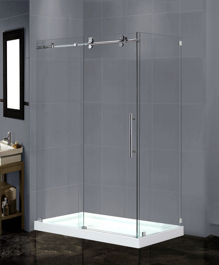 Esmeralda Chrome 60 inch Shower Enclosure Left Hand Door Opening