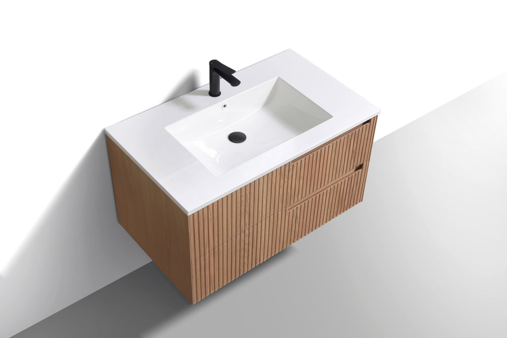 Kubebath Fiore 36" Single Sink Wallmount Vanity