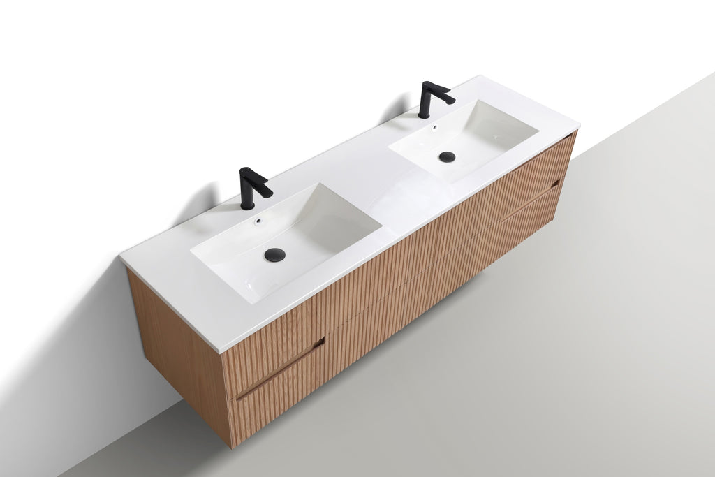 Kubebath Fiore 71.2" Double Sink Vanity