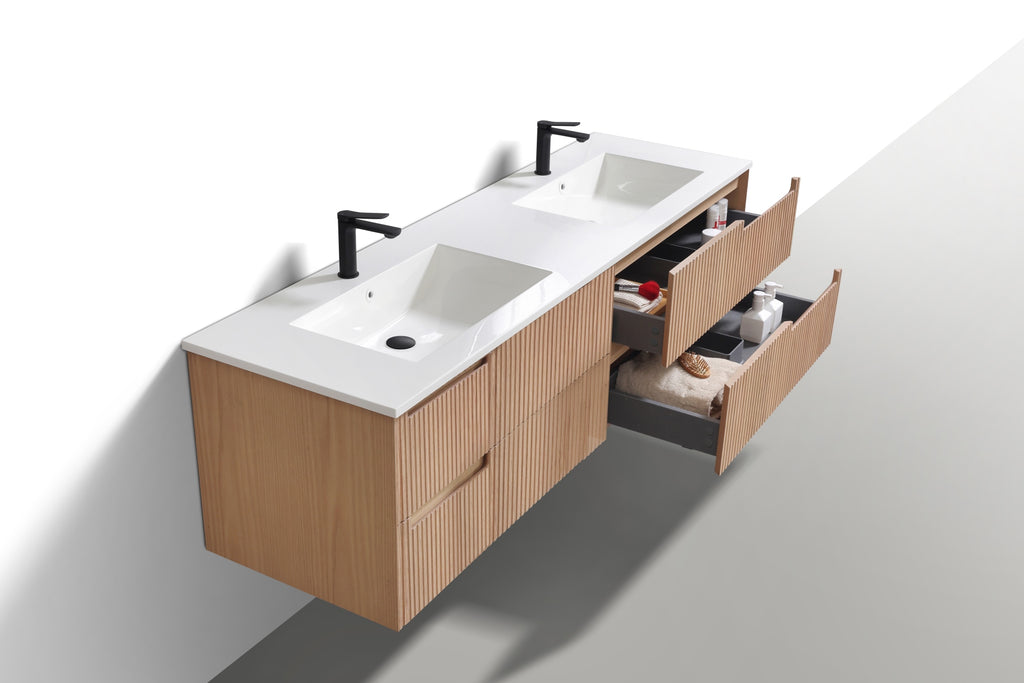 Kubebath Fiore 71.2" Double Sink Vanity