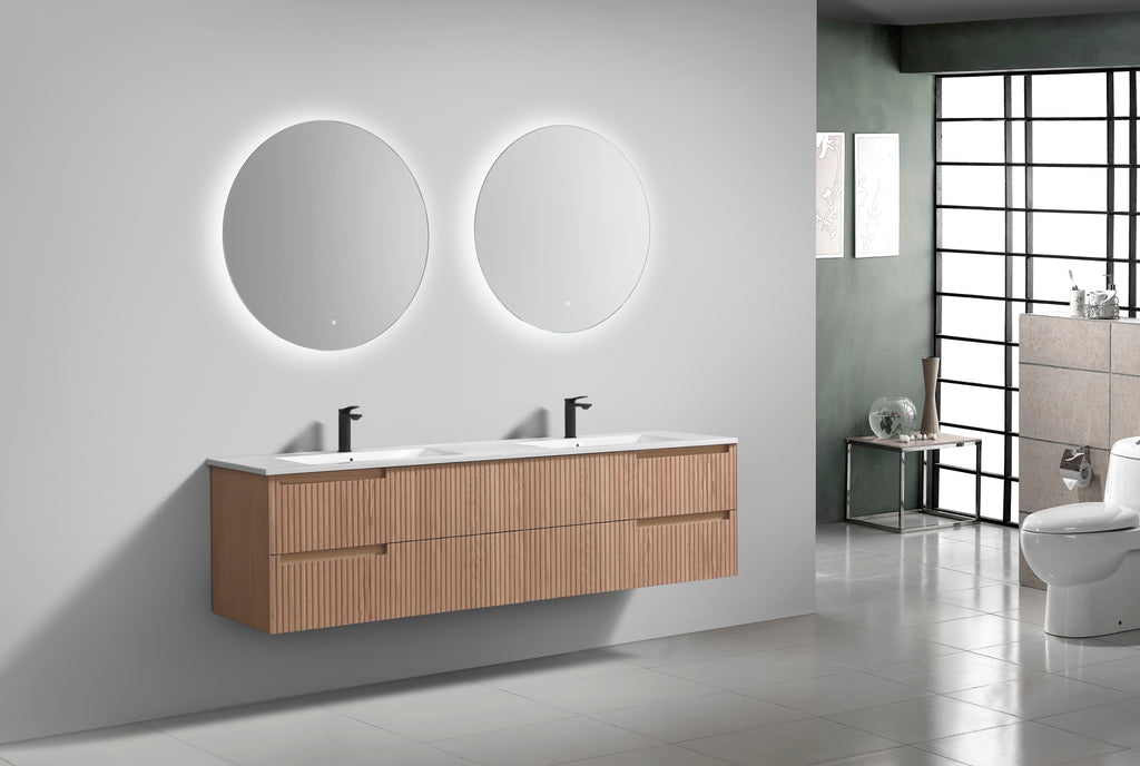 Kubebath Fiore 71.2" Double Sink Vanity