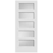 Frosted Glass 5-Panel Interior Door