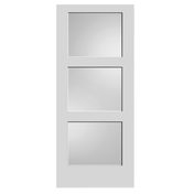Frosted Glass 3-Panel Interior Door