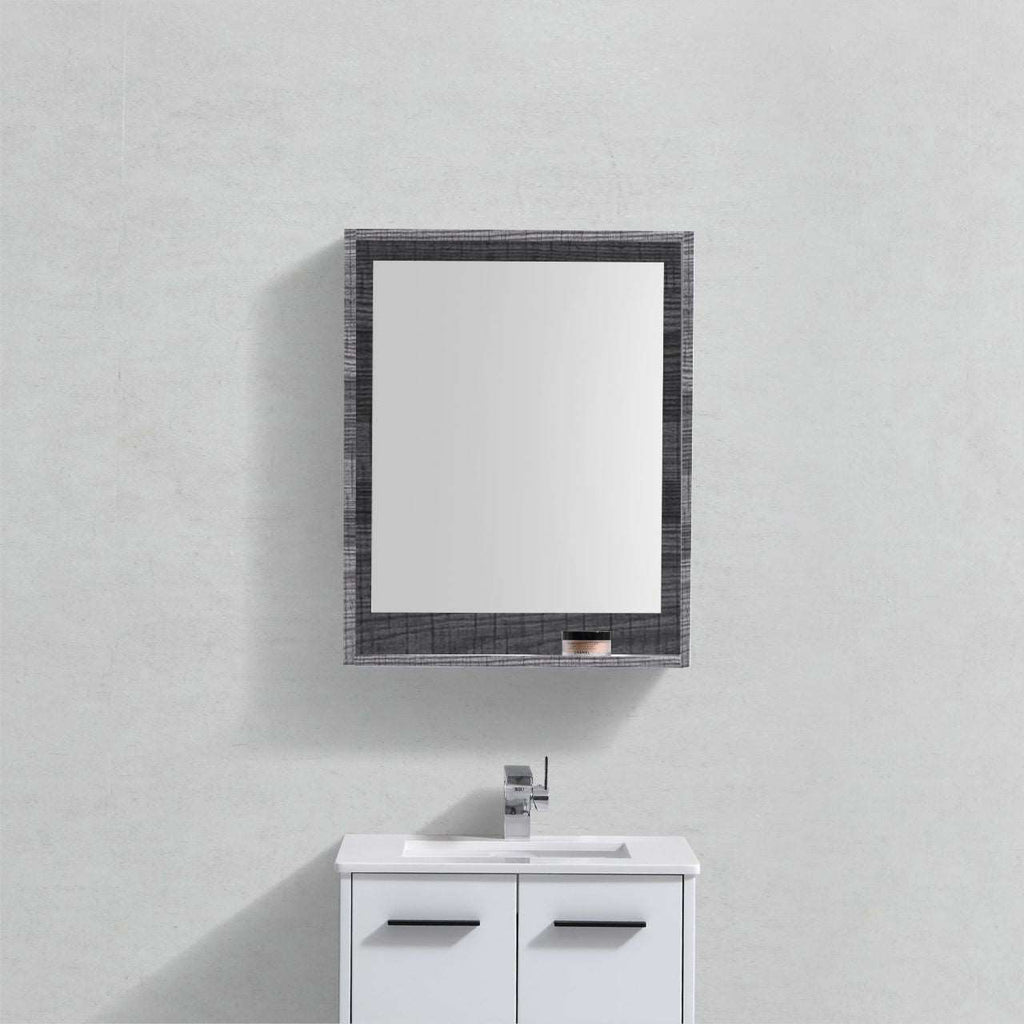 24” Wood Framed Bathroom Vanity Mirror with Shelf Available in Nine Colours