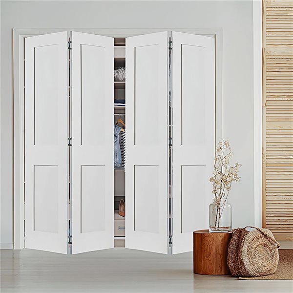 Bi-Fold 2-Panel Solid Core Shaker Style
