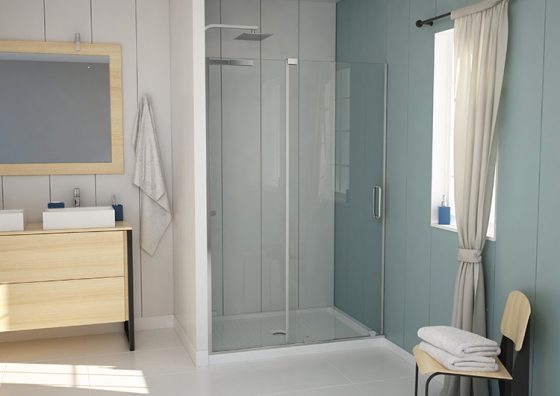 WIN In-line Shower Door, Chrome 44 to 48 Adjustable