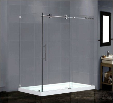 Esmeralda Chrome 60-inch Shower Enclosure Right Hand Door Opening