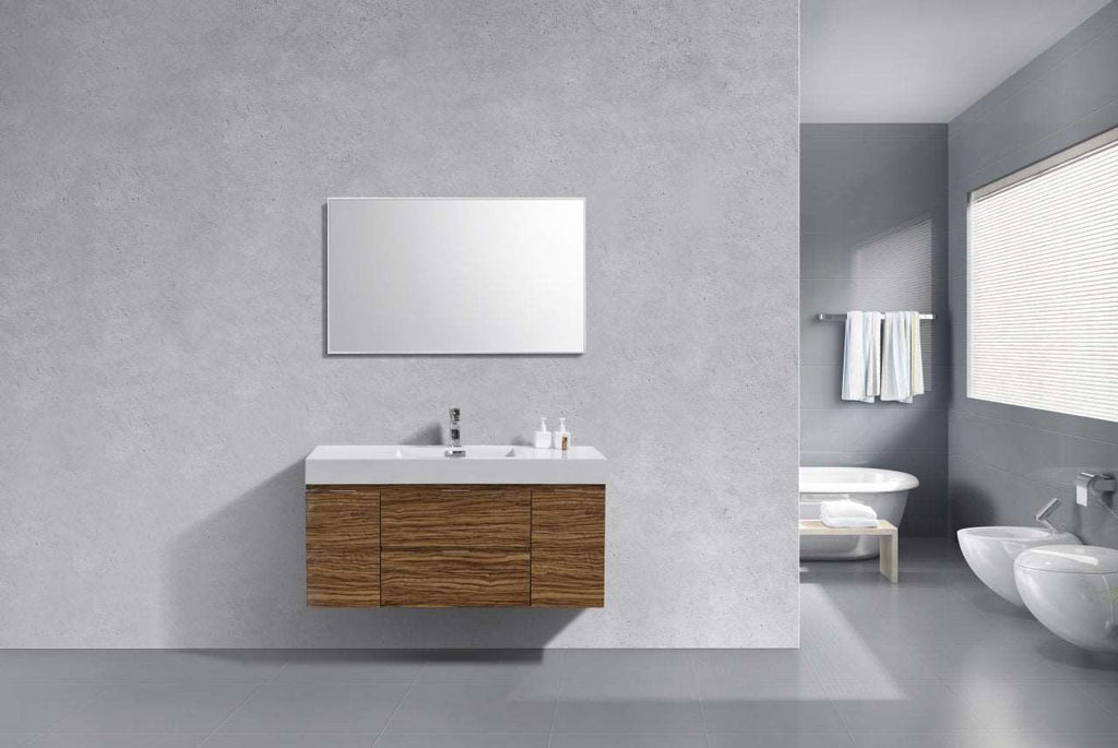 Bliss 48″ Wall Mount Single Sink Modern Bathroom Vanity