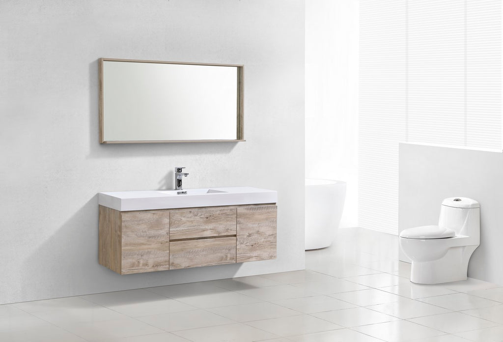 light wood. oak wood look bathroom vanity. modern, luxurious 60-inch bathroom vanity offers a sleek design that's both stylish and functional with a single sink giving extra countertop space. 