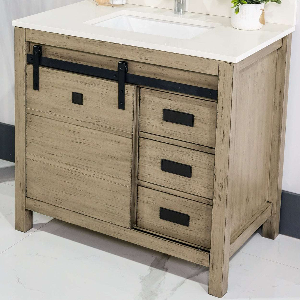 Barn House 36” Bathroom Solid Wood Rustic Vanity